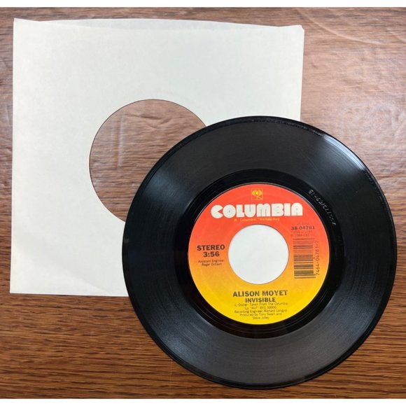 Alison Moyet Hitch Hike / Invisibe (feat. Darts) 45 Pop 1984 Columbia 38-04781 - Picture 4 of 4